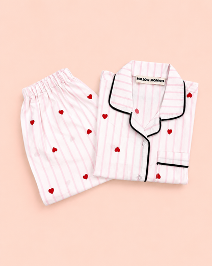 Sweetheart Stripes Night Suit