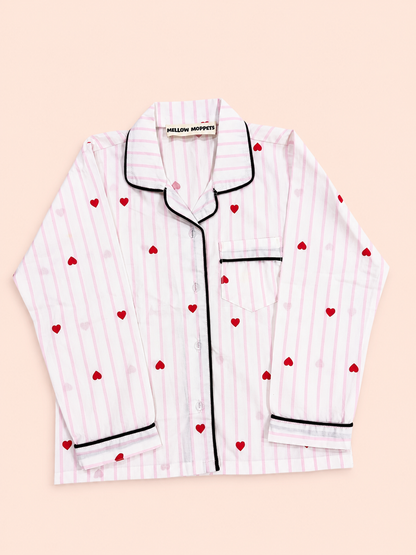 Sweetheart Stripes Night Suit