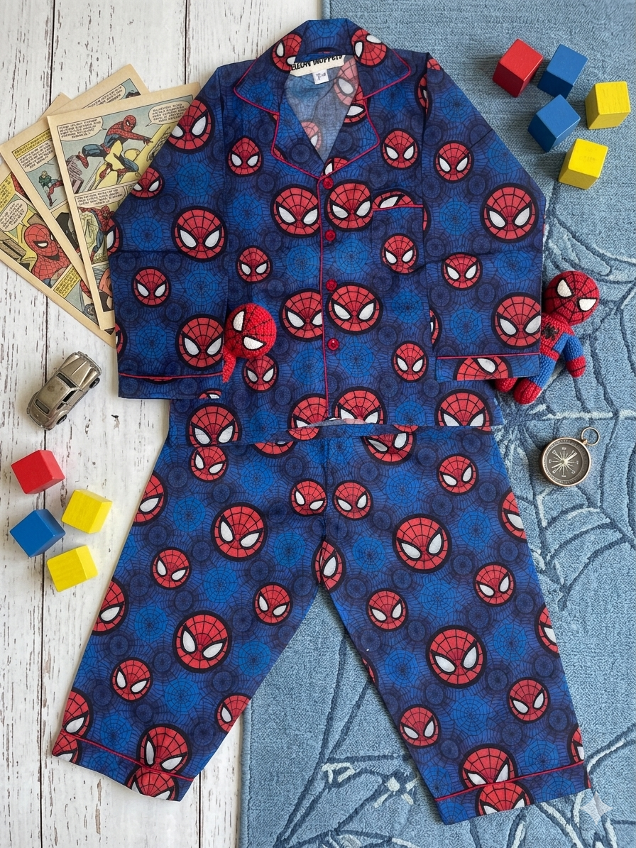 Spiderman Full Sleeves Nightsuit