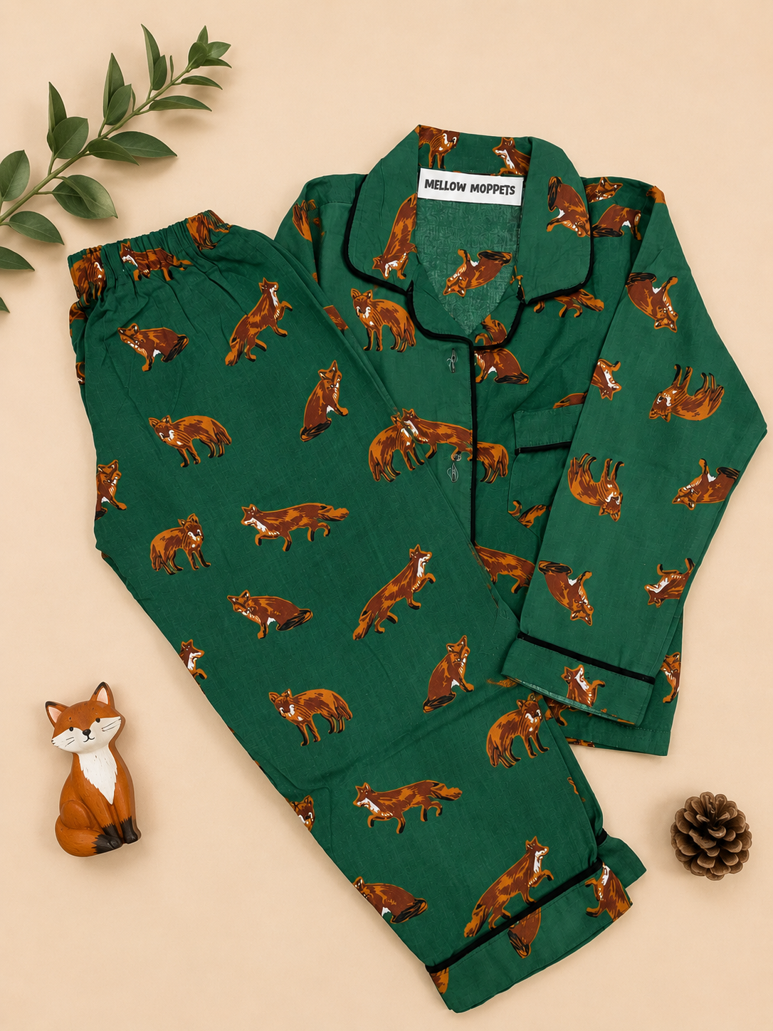 Little Wolf  Full sleeves Night Suit