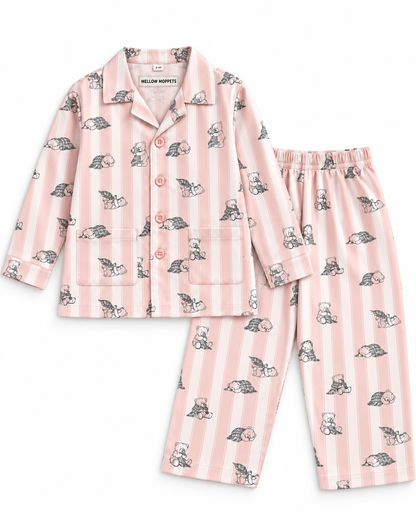 Bear Hugs & Snoozes Kids Cotton Nightsuit