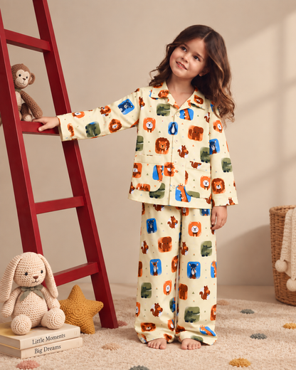 Critter Carnival Kids Cotton Nightsuit