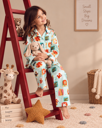 Critter Carnival Kids Cotton Nightsuit