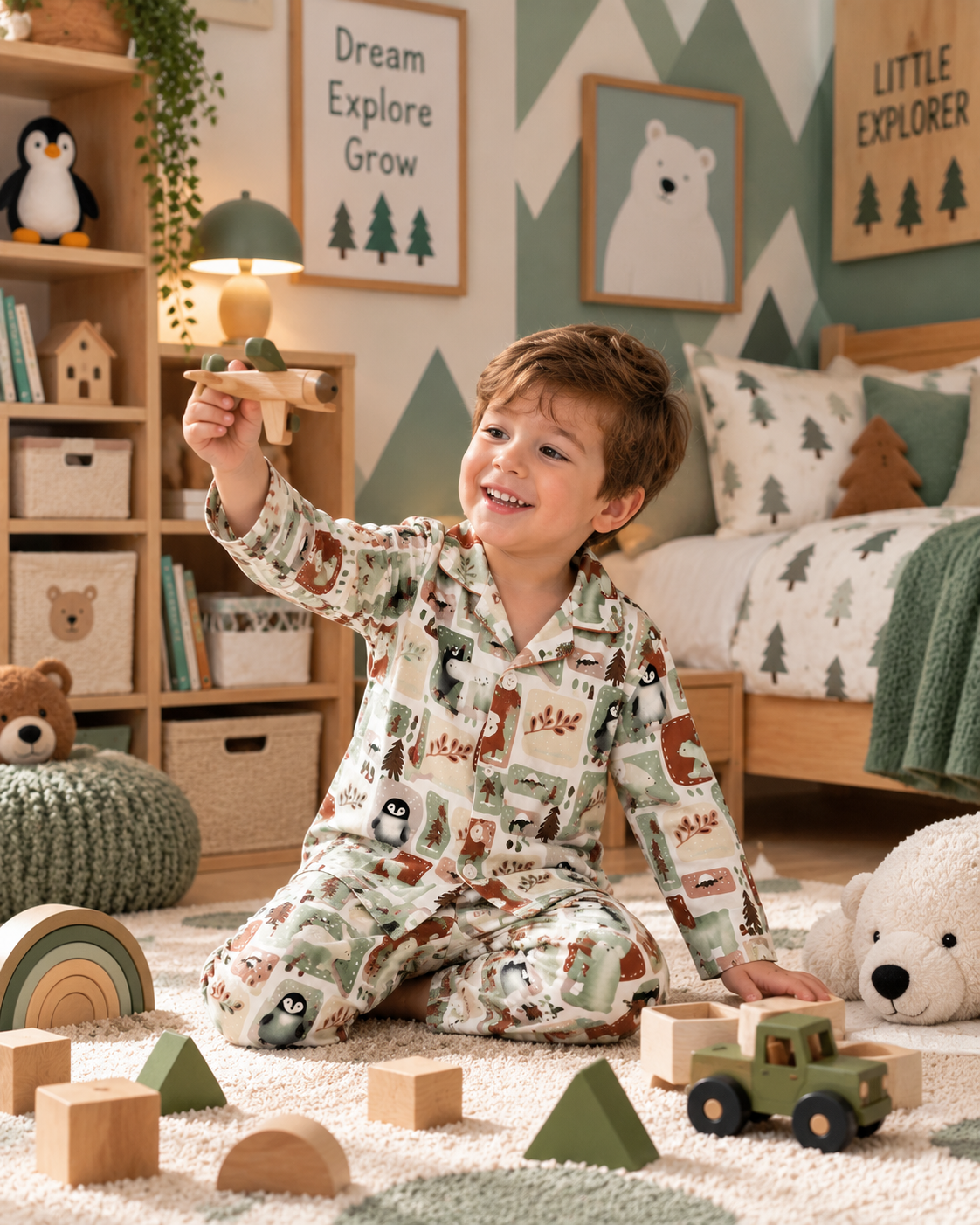 Woodland Wonders Kids Cotton Night Suit