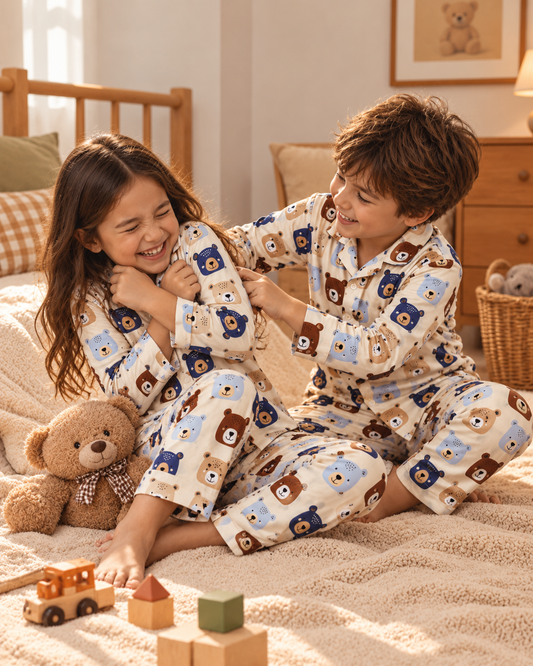 Bearly Everland Kids Cotton Nightsuit