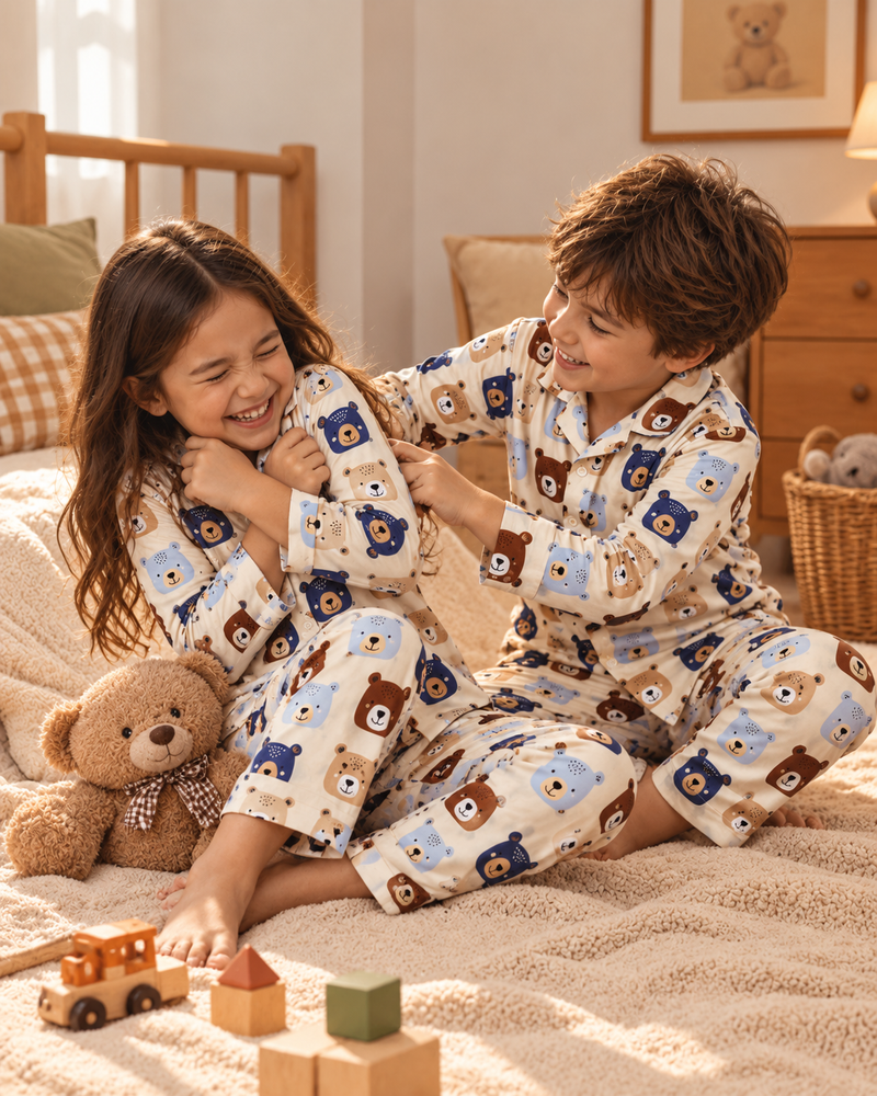 Bearly Everland Kids Cotton Nightsuit