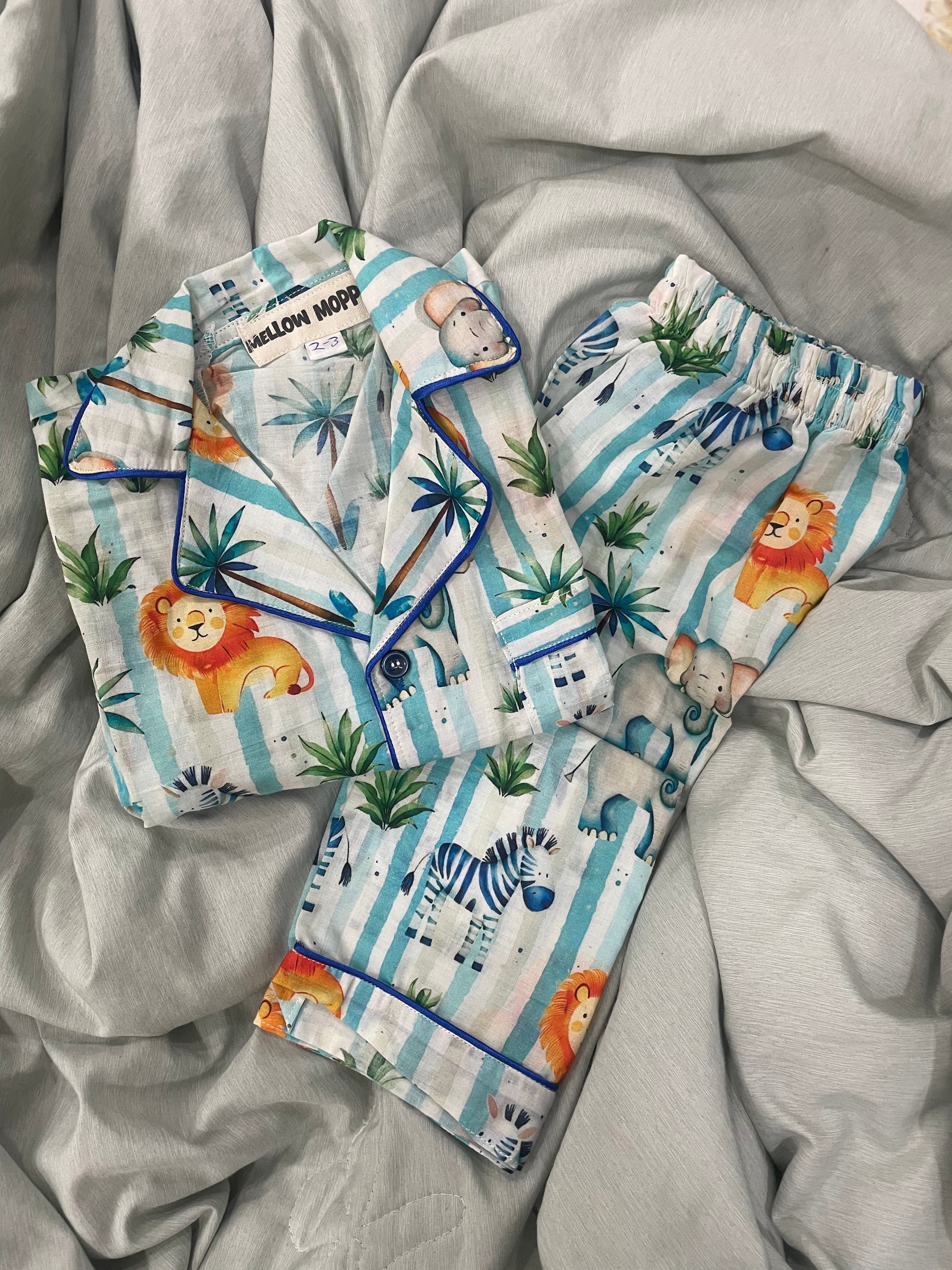 Striped Safari Full sleeves Nightsuit