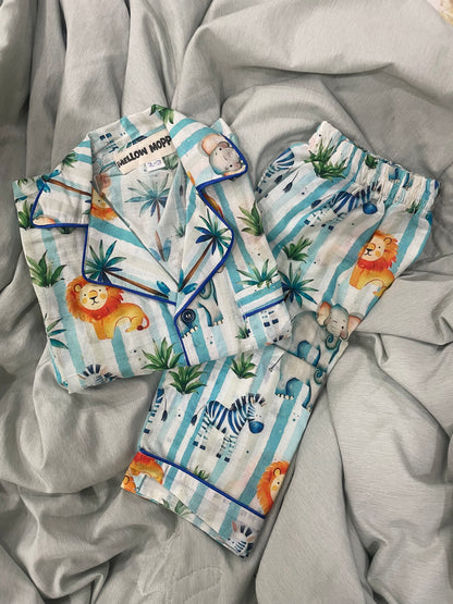 Striped Safari Full sleeves Nightsuit