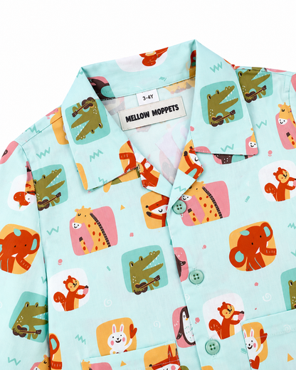 Critter Carnival Kids Cotton Nightsuit